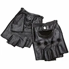 Высококачественные мужские перчатки из козьей кожи, черные дышащие нескользящие перчатки для вождения, весенне-Летние Перчатки для фитнеса, мужские NAN7-1