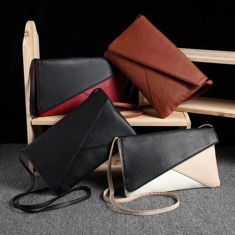 

vintage small PU leather handbags hotsale women evening clutch ladies purse famous crossbody shoulder messenger envelope bags