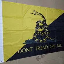 KAFNIK, 3x5ft Высокое качество флаг США Gadsden государственный флаг не ступать на меня черный и желтый флаг змеи