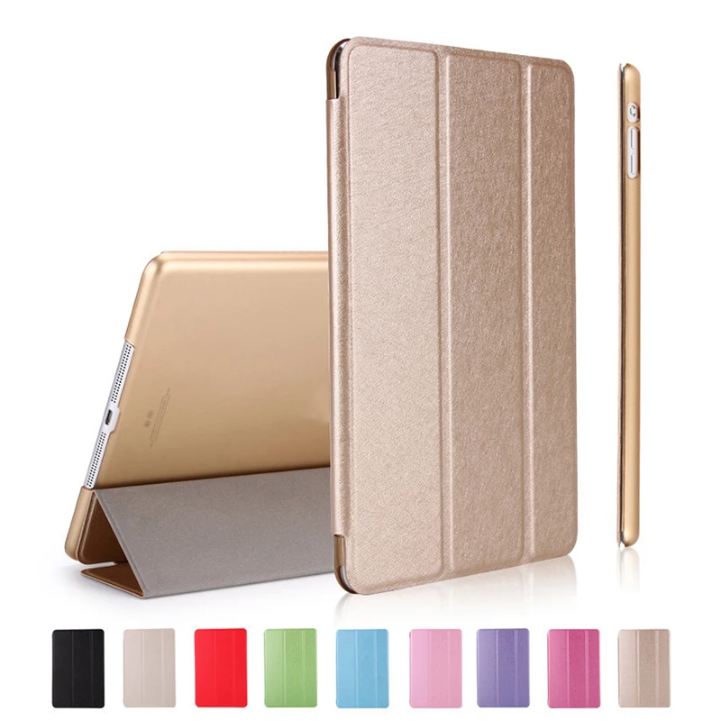Чехол для iPad Air 1 Air 2 9,7 дюйма, чехол из искусственной кожи, ультра тонкий, легкий, умный, прорезиненный чехол для нового iPad