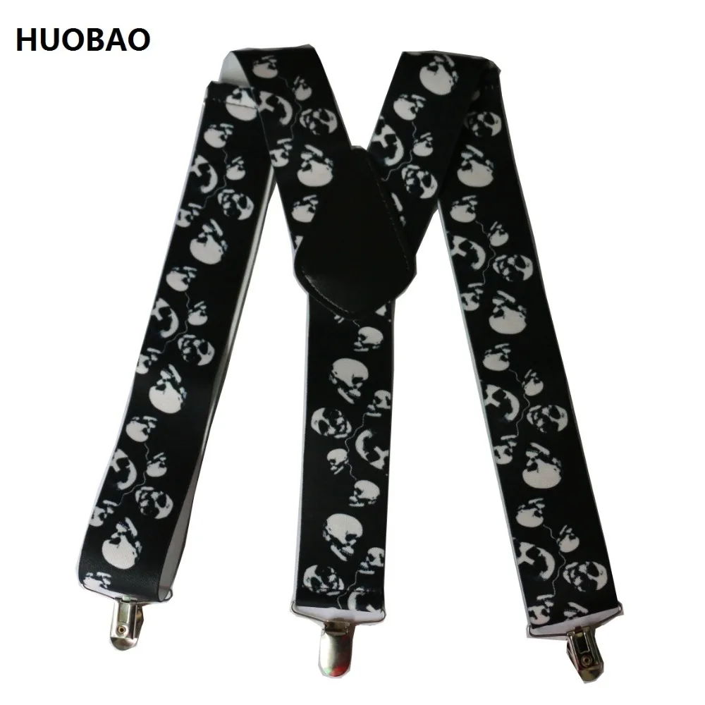 HUOBAO новинка черный в стиле панк ширина 5 см фотосессия для мужчин|skull suspenders|suspenders