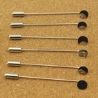 XINYAO, 10 шт.лот, 6 см, длина, родиевый цвет, сделай сам, металлическая филигранная брошь, заколки, круглая основа для самостоятельного изготовления ювелирных изделий, аксессуары