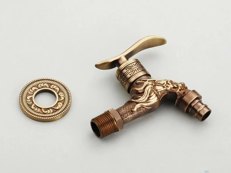 Бесплатная доставка Новый дизайн дракон Античная стиральная машина кран с одной