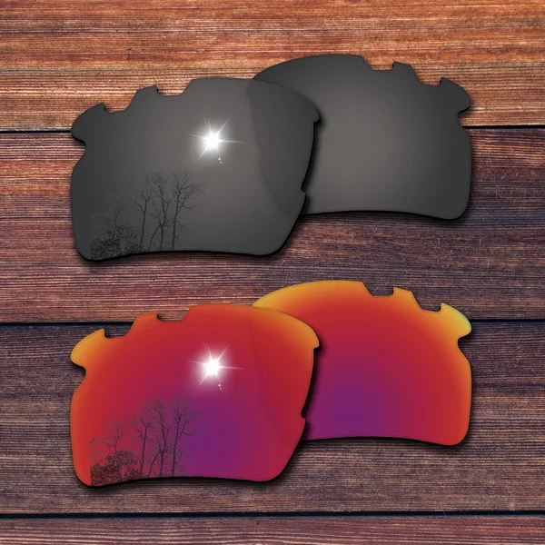 Black and Purple Red OOWLIT поляризованные Сменные линзы для солнцезащитных очков типа оправа-oxley Flak 2,0 XL с вентиляцией OO9188 - Цвет линз: Black and Purple Red