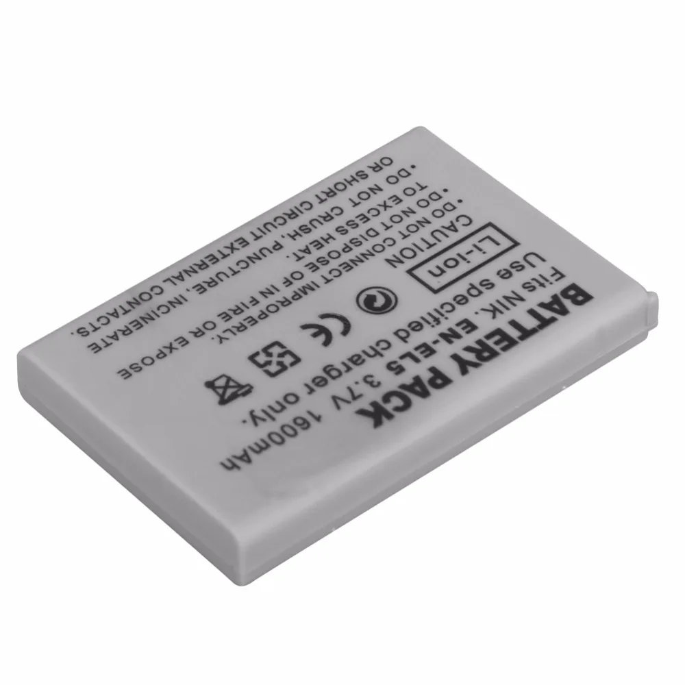 Аккумулятор ENEL5 3 7 в 1600 мАч для цифровой камеры Nikon Coolpix P4 P80 P90 P100 P500 P510 P520 P530 P5000 P5100