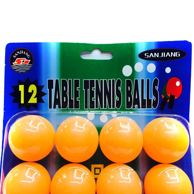 

12pcs/Pack Orange Ping Pong Balls Professional Table Tennis Trainning Balls Blister Card Packing Ping Pong Ball Amateur Practise