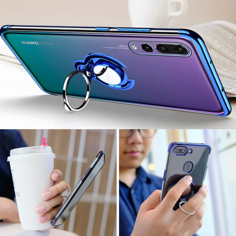Противоударный чехол для Huawei P20 Lite Pro P20Pro Ультратонкий Мягкий ТПУ покрытие 360