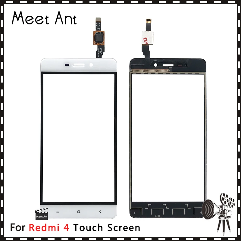 AAA высокое качество 5,0 ''для Xiaomi Redmi 4/4 Pro/4A/4X сенсорный экран дигитайзер сенсор внешняя Передняя стеклянная панель объектива