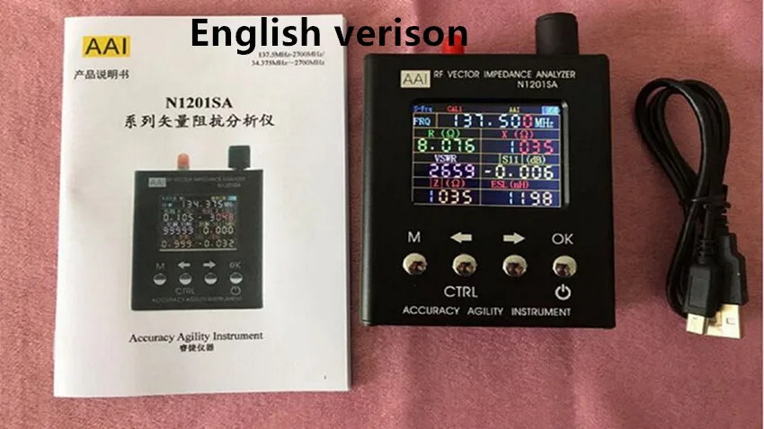 

N1201SA+ 35MHZ-2.7GHz N1201SA 140MHz-2.7GHz UV RF Vector Impedance ANT SWR Antenna Analyzer Meter Tester