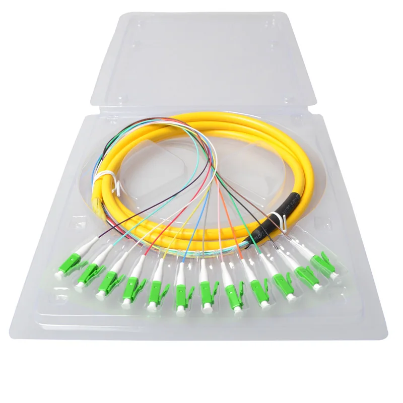 12 жильный волоконно оптический пакет Pigtail LC APC одномодовый FTTH CATV al SM 9/125 1 5 метров
