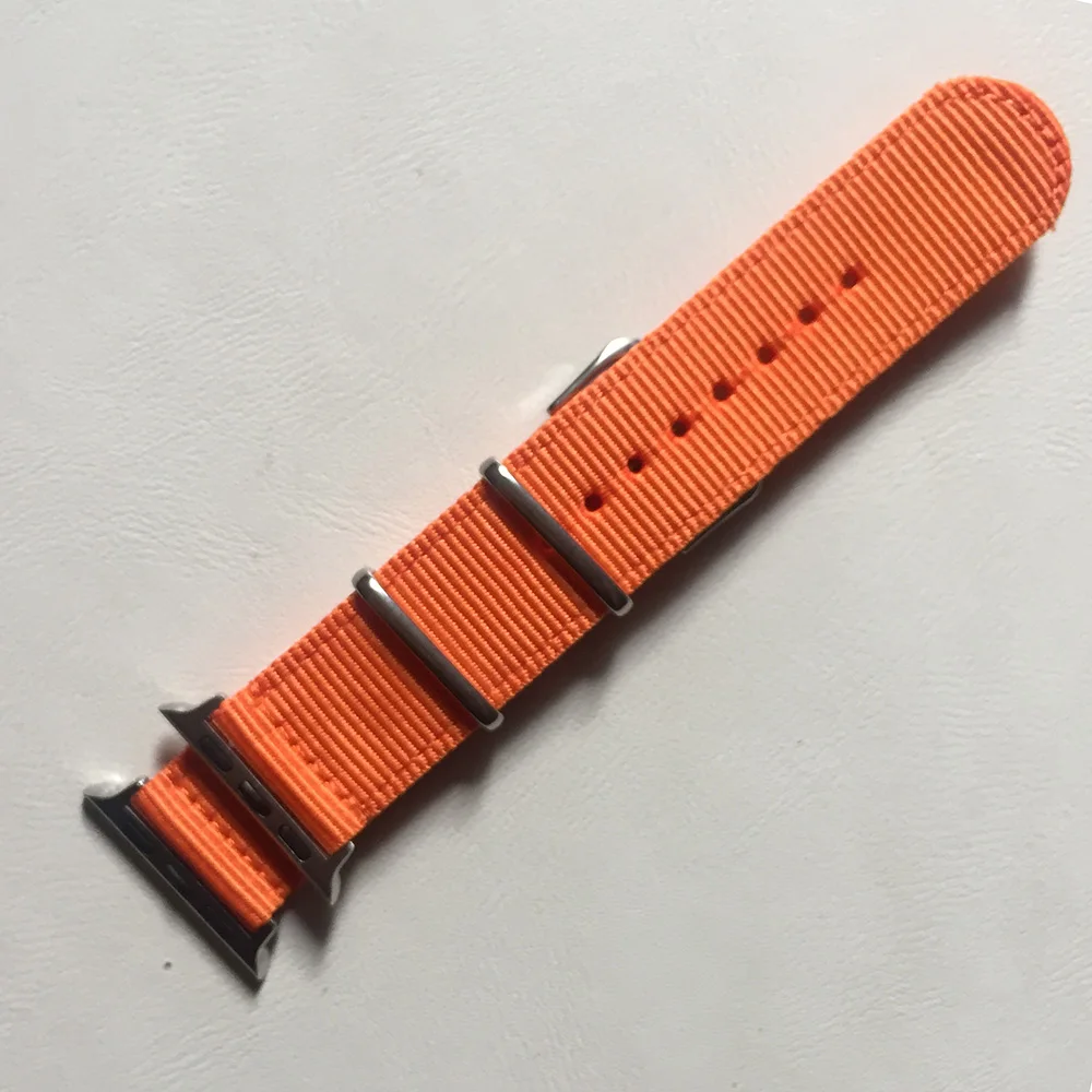 Нейлоновый спортивный ремешок для часов Apple Watch серии 4 ремешок для часов 42 мм 38 мм ремешок для часов iwatch 1 2 3 40 мм 44 мм черный, зеленый