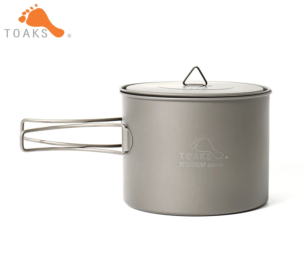 Кастрюля TOAKS POT 1300 из чистого титана походная посуда уличные горшки могут