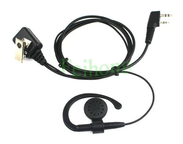 2-контактный микрофон PTT Динамик гарнитуры для иди и болтай Walkie Talkie Baofeng Kenwood, WOUXUN, Puxing Quansheng LINTON TYT двухстороннее радио