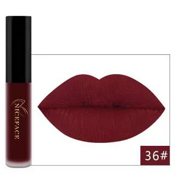 36 BearPaw beauty, женская помада, стойкая, водостойкая, матовая, жидкая губная помада с увлажняющим действием, бархатный блеск для губ, блеск для губ, тинт для губ - Цвет: 36