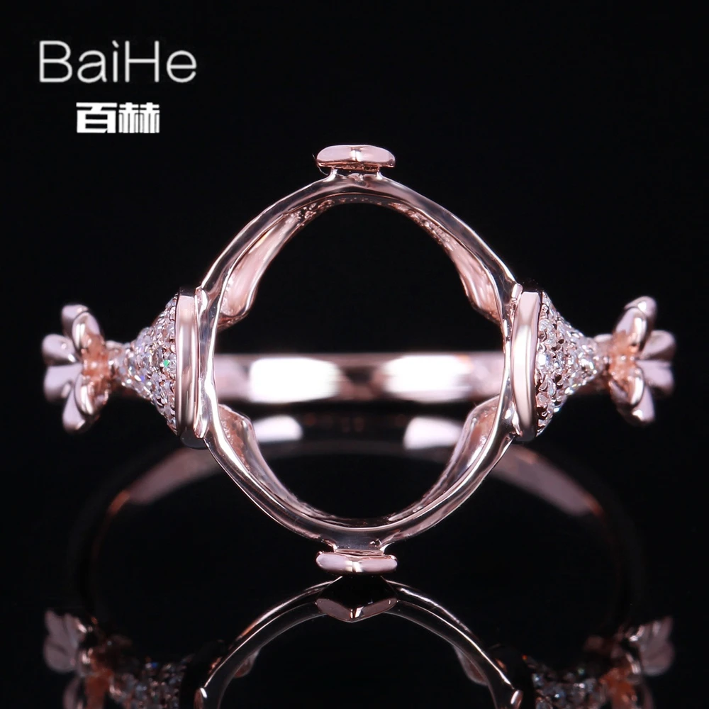 Женское кольцо из розового золота 14 к с овальным покрытием|ring ring|fine jewelrysemi mount ring |
