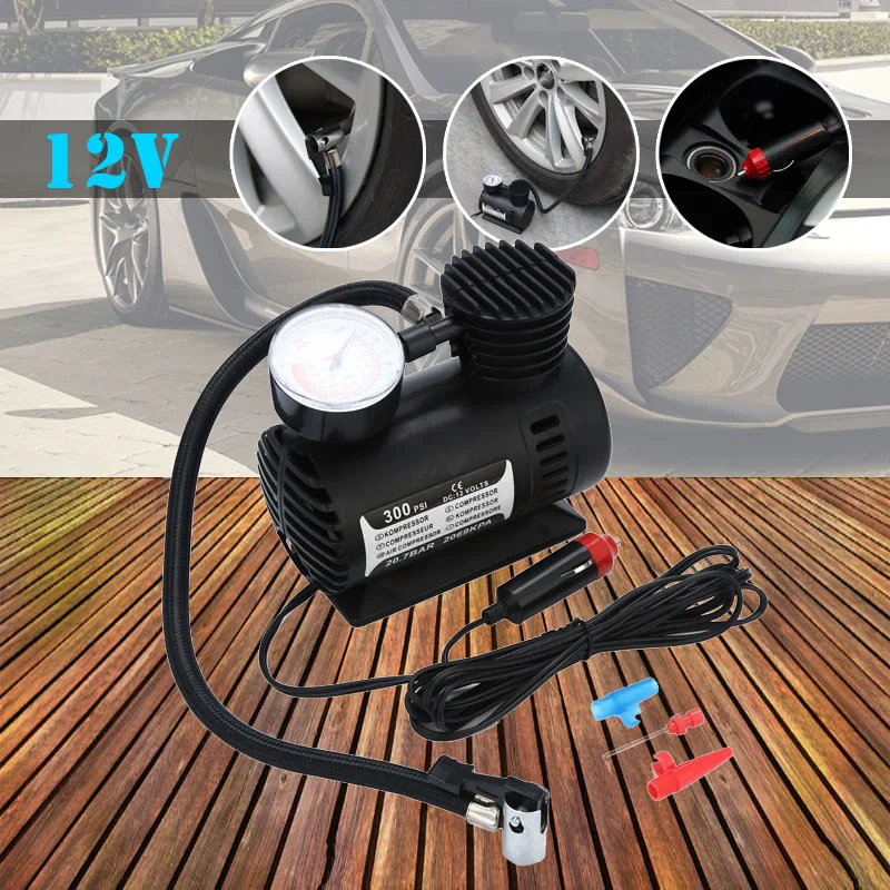 Компрессор 2019 12V Портативный мини воздушный компрессор 300 PSI автомобилей Ван