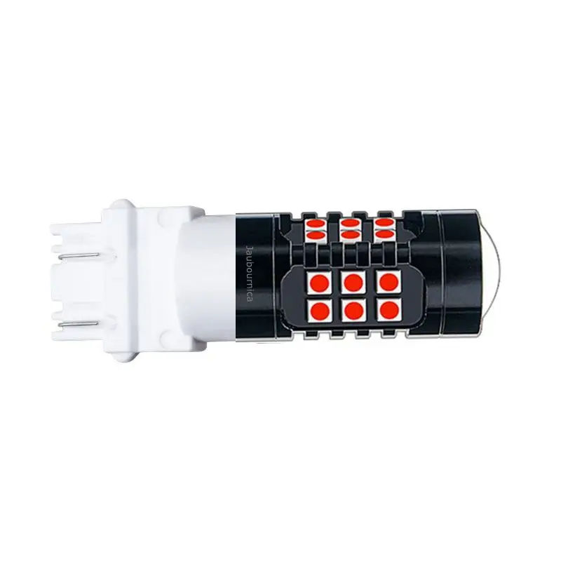 1 шт. автомобильная светодиодная лампа T25 3157 3156 3057 P27/7 Вт P27W 1500LM 27 SMD 3456|Сигнальная
