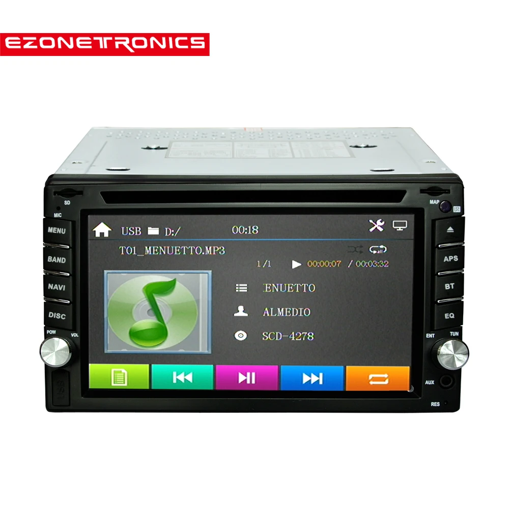 Автомобильный мультимедийный плеер Универсальный DVD с GPS Навигатором Bluetooth USB/SD