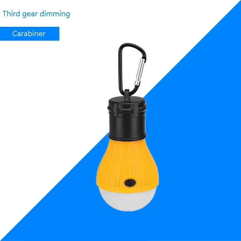 Carabiner - yellow 4 цвета мини портативный фонарь тент свет светодиодный лампа аварийная лампа водонепроницаемый подвесной крючок походный фонарик Рыбалка - Цвет: Carabiner - yellow