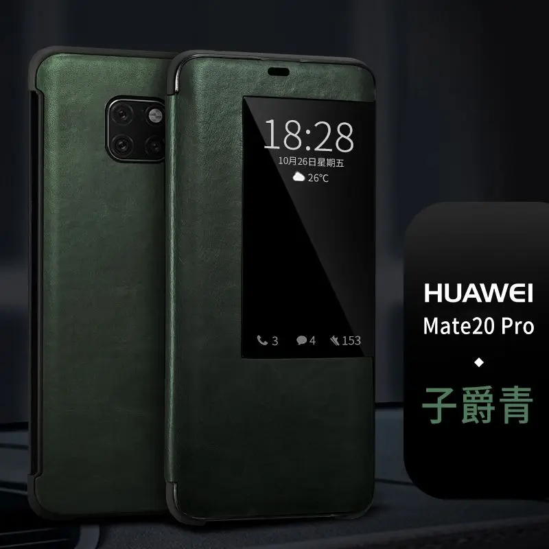 XOOMZ брендовый деловой чехол из натуральной кожи для huawei mate 20 Pro, умный спящий воловьей кожи, умный чехол для телефона huawei mate 20