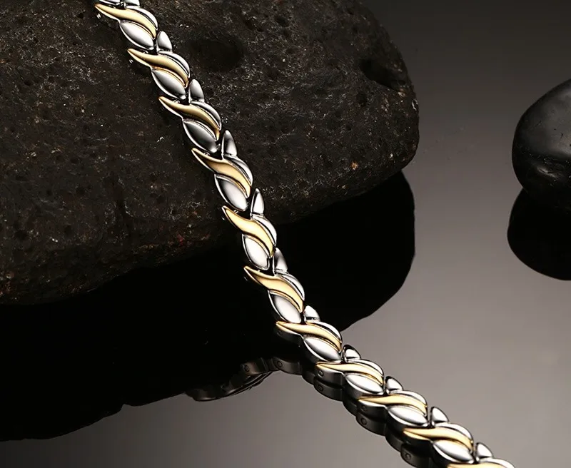 Магнитный браслет здоровья titanium стальной оптом элементами Германия мода