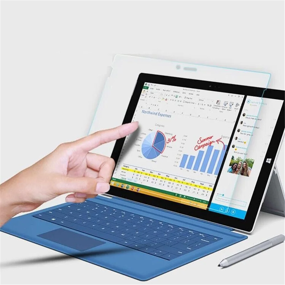 Для microsoft Surface Pro 6 Закаленное стекло пленка для Surface Pro 4 5 6 12,3 ''планшетный ПК Взрывозащищенная защита экрана