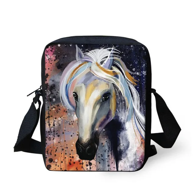 Z3817E FORUDESIGNS/Crazy Horse печати 3 шт./компл. школьный рюкзак для мальчиков и девочек свитер с воротником ортопедии рюкзак Mochilas Mujer - Цвет: Z3817E