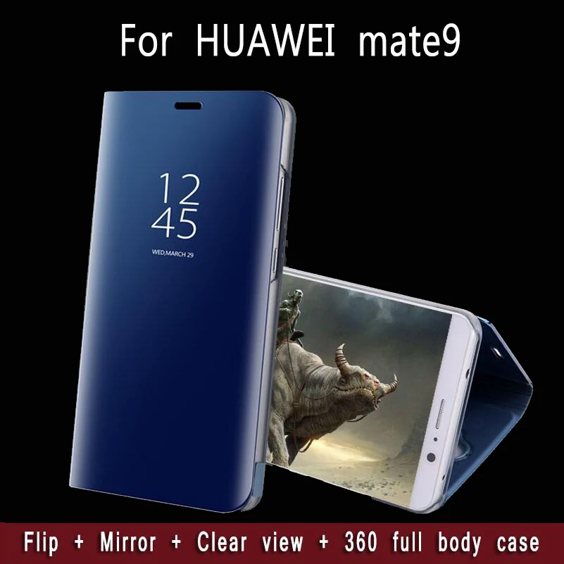 Флип чехол для телефона Huawei Mate 8 9 10 lite Pro P20 P10 P9 P8 2017 Plus Honor V10 Nova 2i P Smart Clear Mirror
