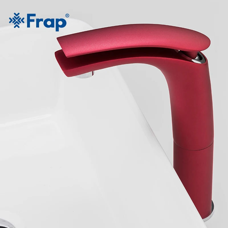 Смеситель для ванной Frap Y10157 кран горячей и холодной воды красного цвета одна
