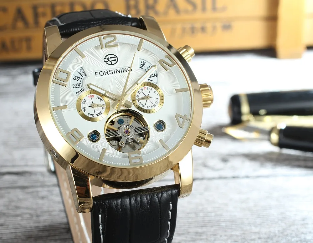 Мужские Tourbillion Forsining Роскошные повседневные Модные механические Автоматические