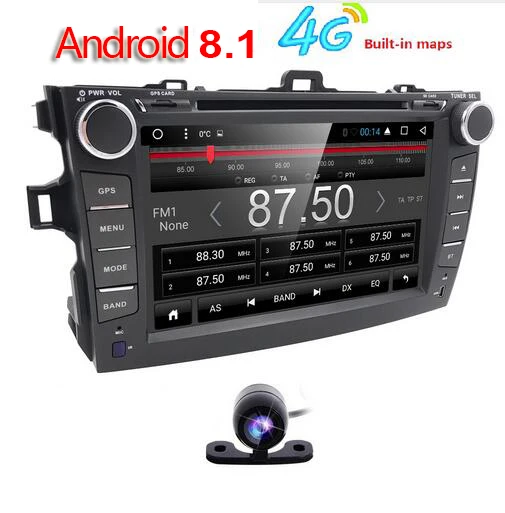 8 ''Android 1 автомобильный dvd плеер сенсорный экран GPS навигация для TOYOTA COROLLA 2006 2011 4G