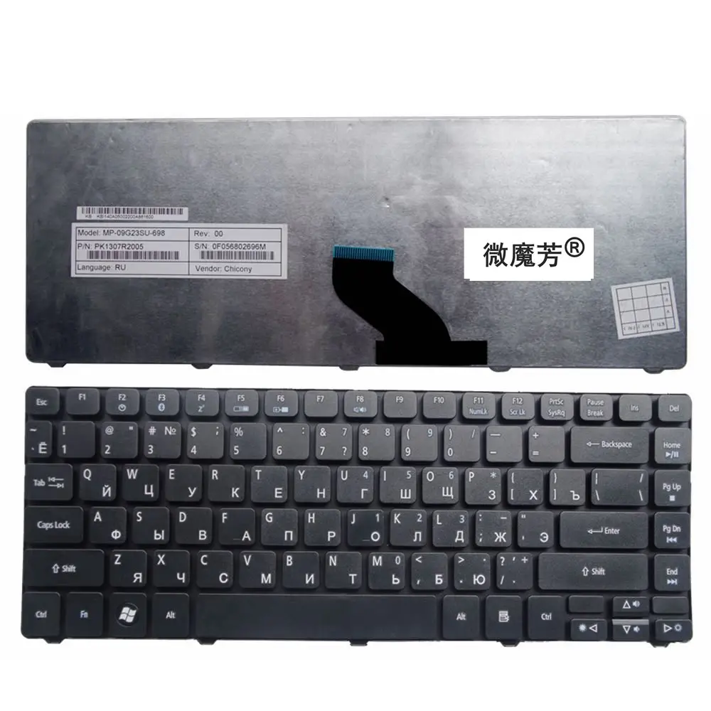Клавиатура русская для ноутбука ACER 4750G 3810 4743G 5942 4739Z 4740 4740G 4741 4741G 4741Z 4741ZG 4743 |