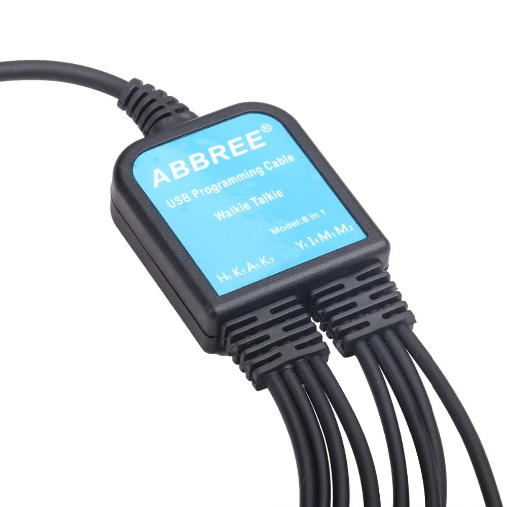 ABBREE 8 в 1 USB-кабель для программирования Baofeng UV-5R TYT Kenwood Motorola Yaesu Icom HYT Walkie Talkie