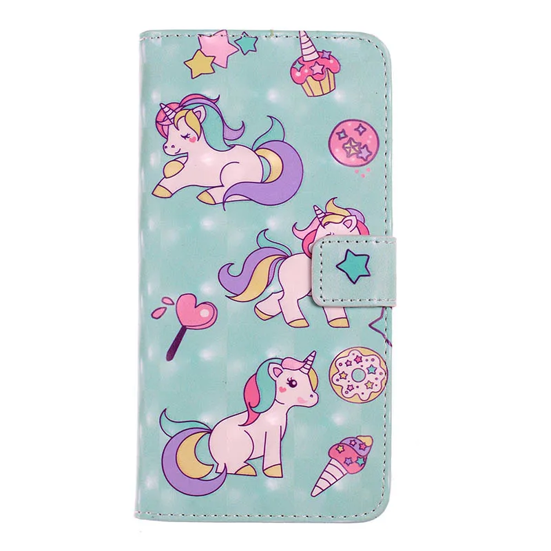 Unicorn Роскошный чехол для Xiaomi mi 6X A2 8 Y1 Red mi 6A Note 6 5A 5 Pro, чехол из искусственной кожи и ТПУ, чехол s для Red mi Note 4X, чехол для iphone SE - Цвет: Unicorn