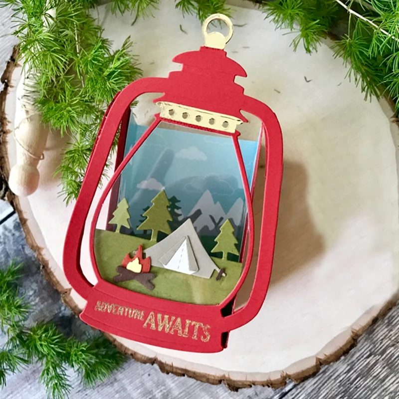 

Special Lantern Cutting Die Handmade Decoration DIY Template Scrapbooking Craft Paper Card Album Making Embossing Stencil