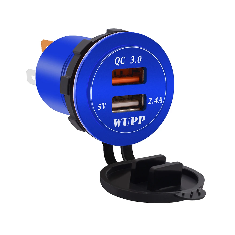 12V 24V розетка для автомобильного прикуривателя QC3.0 двойной 2.1A USB Порты и разъёмы