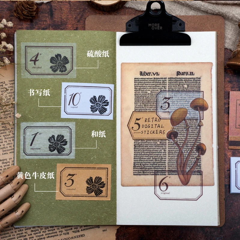 4 вида бумажных наклеек каркас с цифрами дизайн в качестве скрапбукинга сделай