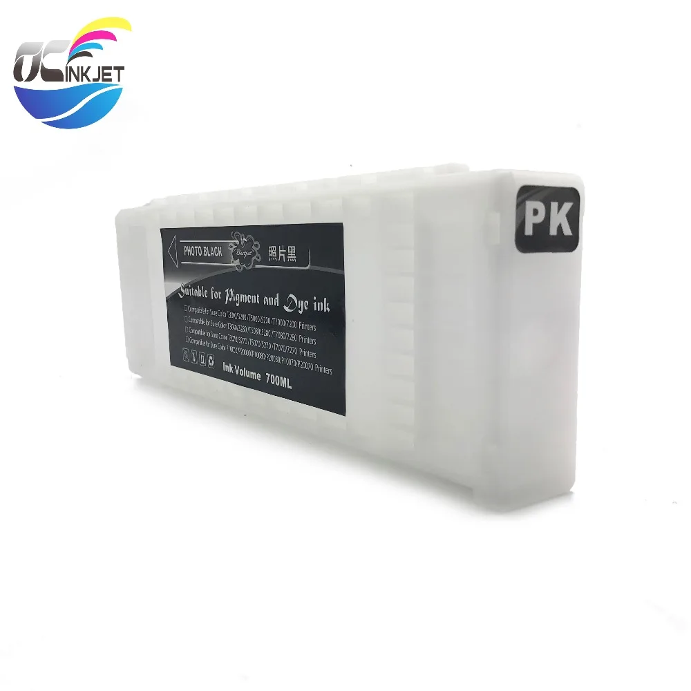 Многоразовый картридж OCINKJET 700 мл для Epson Surecolor T3200 T5200 T7200 T3270 T5270 T7270 T3000 T5000 с чипом