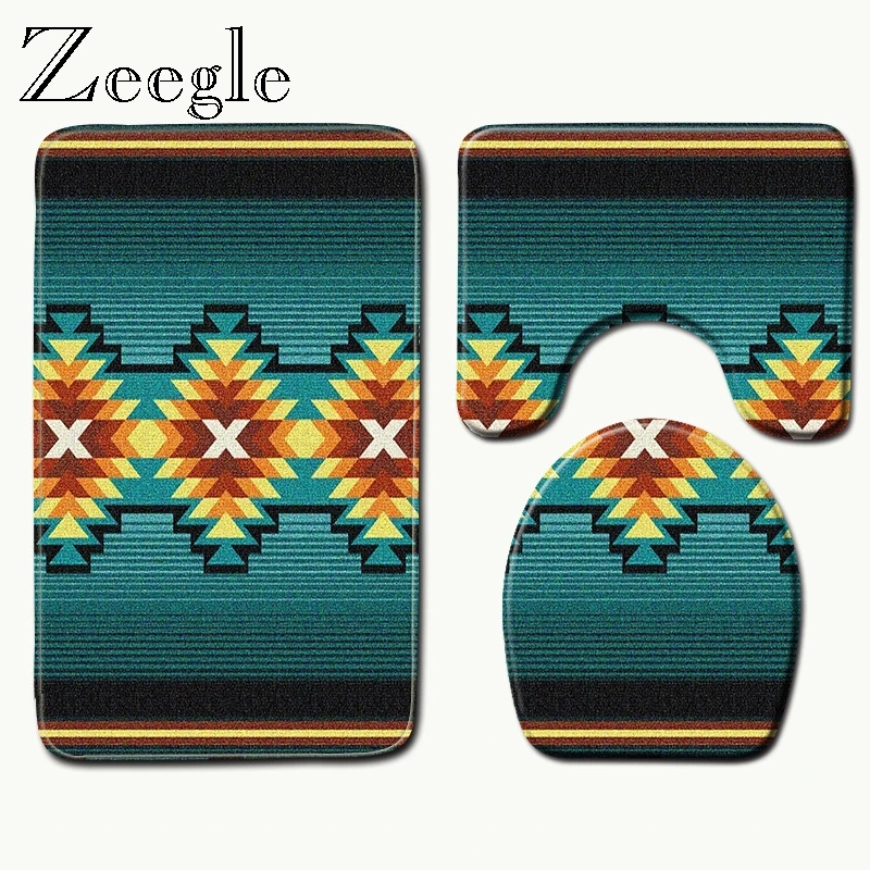 Zeegle мягкие 3 шт. коврики для ванной Ванная комната коврик пьедестал ковры крышка
