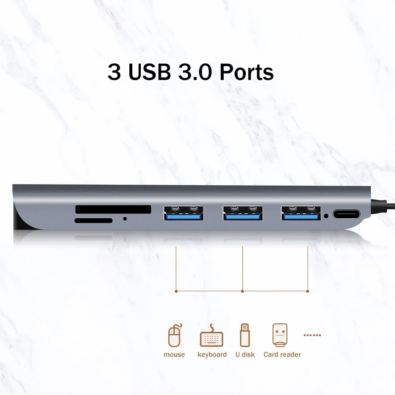 Тип usb C концентратор USB до 3 0 HDMI портом Thunderbolt адаптер для MacBook samsung Galaxy S8 huawei P20