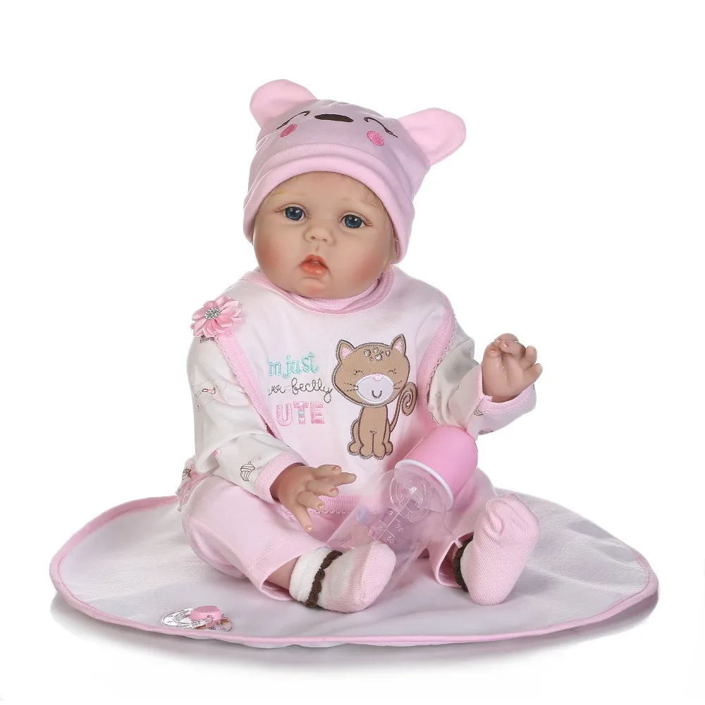 NPKCOLLECTION 2017 Новый 22 дюймовый силиконовый винил настоящий Мягкий сенсорный reborn baby 55