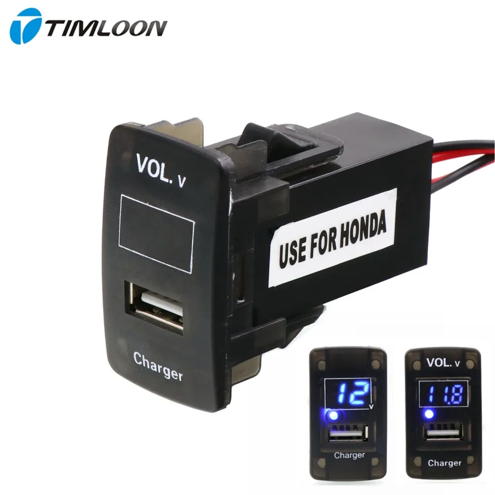 Автомобильное зарядное устройство с USB интерфейсом 5 в 2 1 А и измеритель