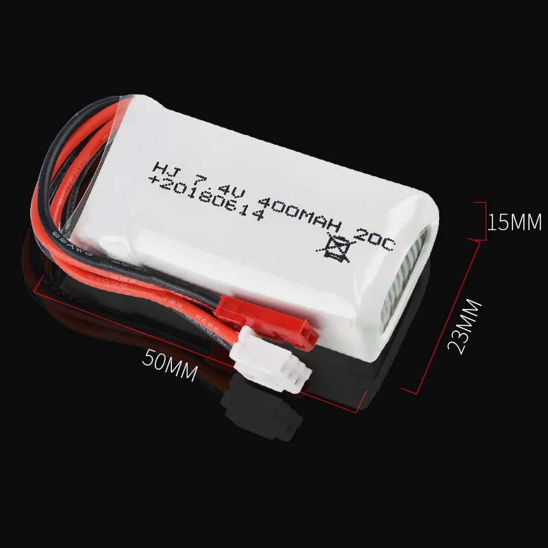 

5pcs/lot Rc Lipo Battery 7.4V 400mAh 20C 2S for RC Car RC Aircraft 3D Aerobatic F3P