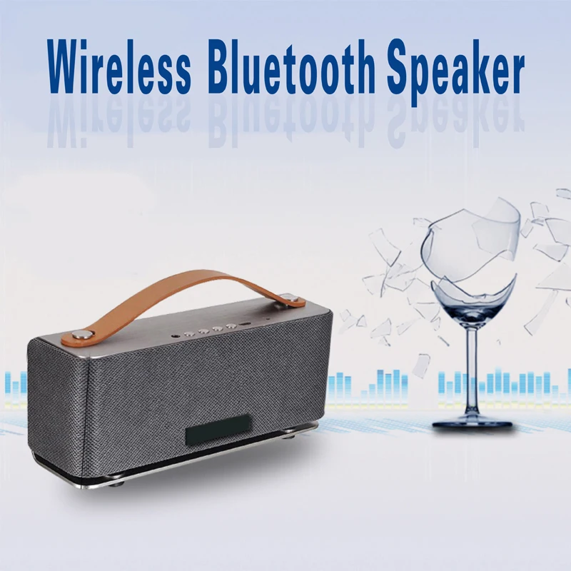 Беспроводная связь Bluetooth колонки алюминия сабвуфер бас усилитель с ручкой HiFi