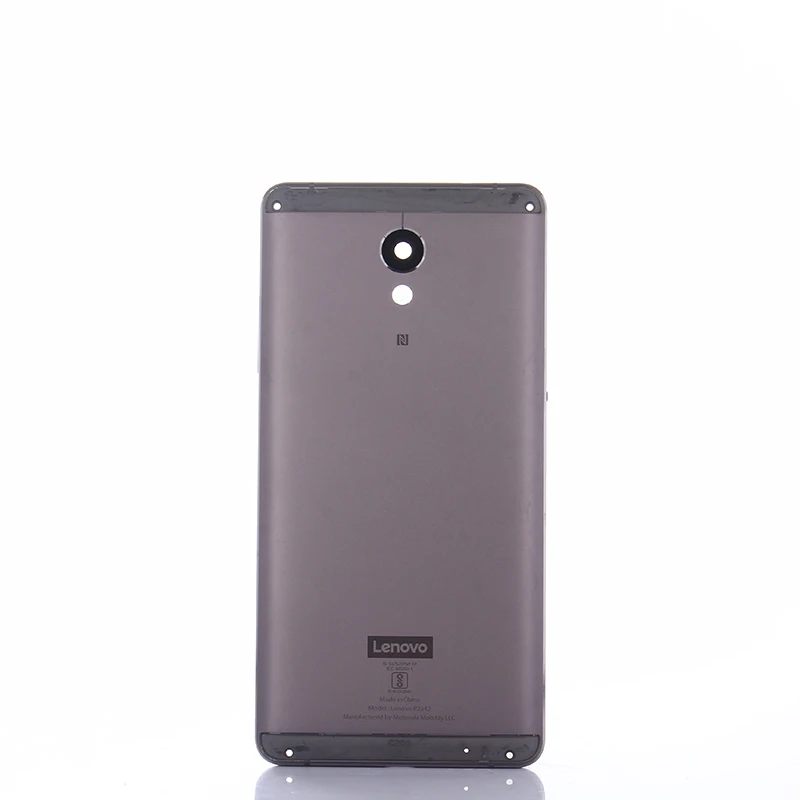Gray Металлический чехол для lenovo Vibe P2 P2c72 P2a42, задняя крышка для батареи, запасные части, кнопки+ объектив камеры - Цвет: Gray