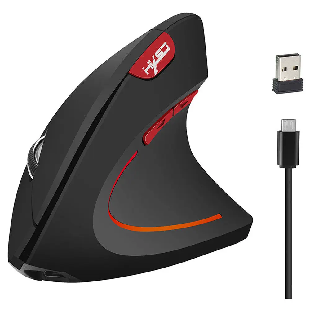 Прочная Вертикальная беспроводная мышь эргономичная 2400 dpi USB перезаряжаемая |