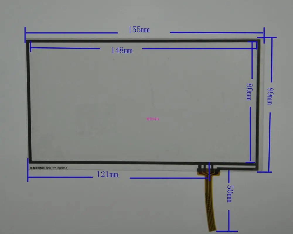 6 3 дюймовый четырехпроводный резистивный сенсорный экран 155*89 мм Soling
