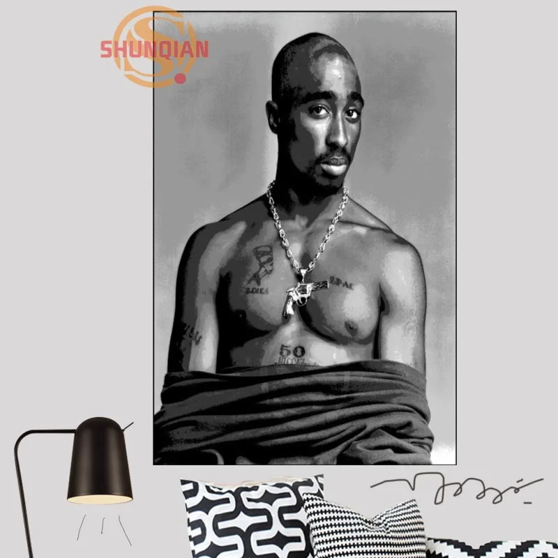 Домашний Декор Пользовательские Тупак 2pac Холст Тканевый плакат постер на стену