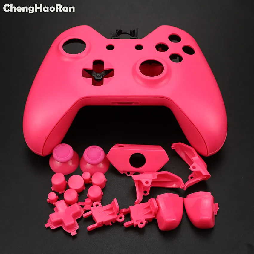 Pink ChengHaoRan для microsoft Xbox One Xboxone беспроводной контроллер хромированный полный корпус Оболочка Чехол комплект с кнопкой+ Внутренняя Рамка - Цвет: Pink