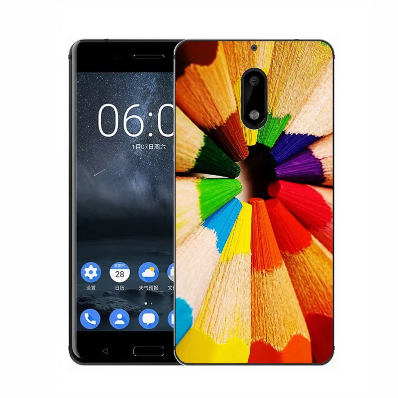 Чехол для Nokia 6 силиконовый чехол 3 5 с объемным рельефным рисунком мягкий из ТПУ